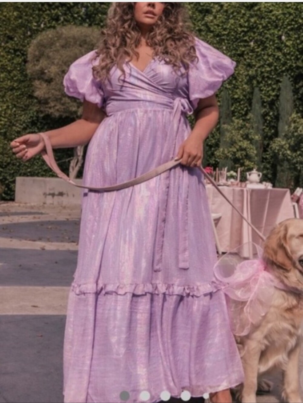 JessaKae X Pyper America Iridescent Puff Sleeve Fairycore Tiered Maxi Dress XS
